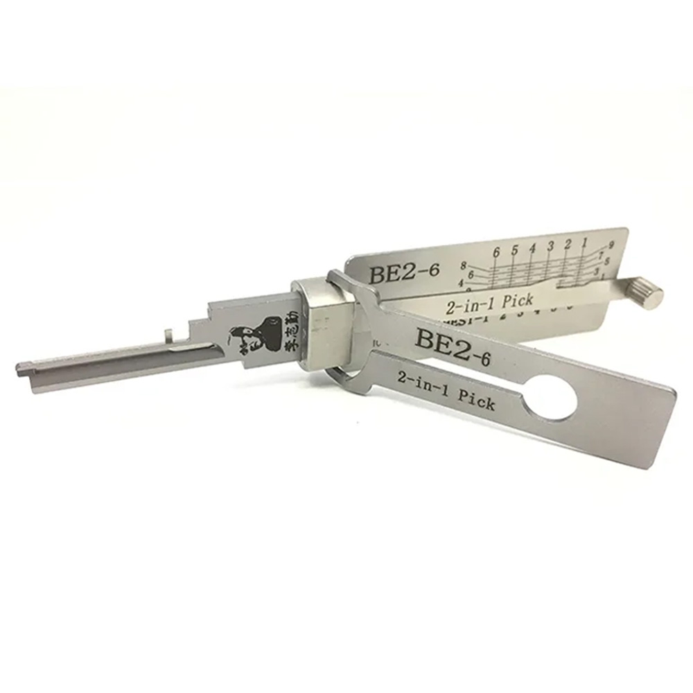 Lishi BE2-6 2-in-1 Pick & Decoder for BEST “A” 6 Pin SFIC Cylinders